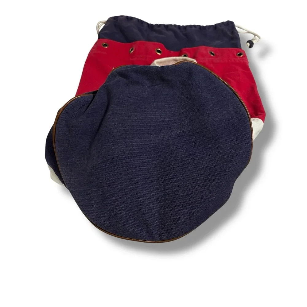 Disney Cruise‎ Line Backpack Duffle Bag Red White Blue Canvas Approx 15.5x26.10